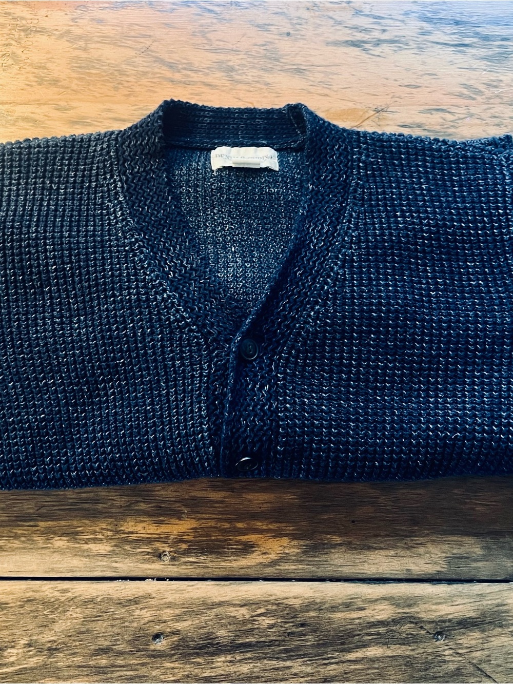Denim & Supply Ralph Lauren Dark Navy Textured Knit Cardigan